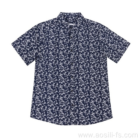 Men's woven rayon Short-Sleeve shirt