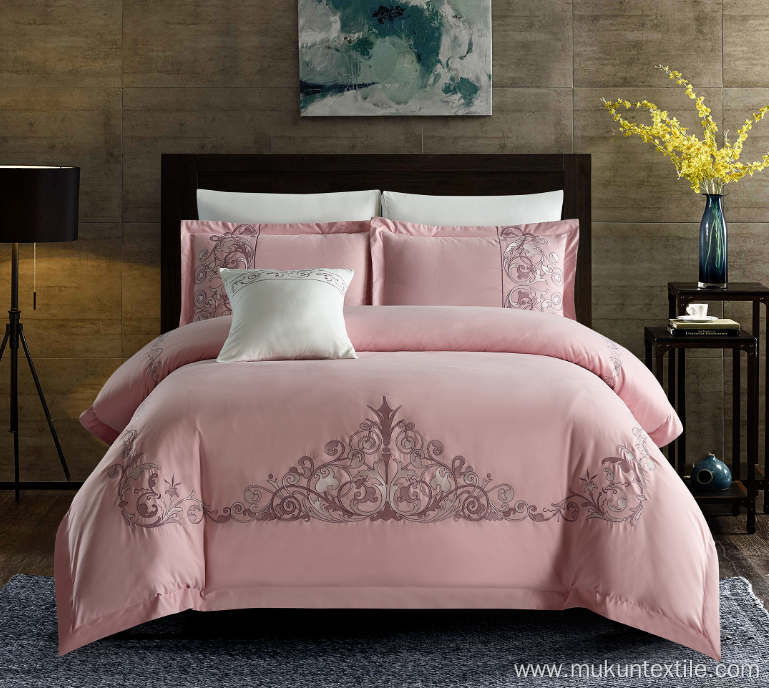 Embroidery queen bed duvet cover bedding sets