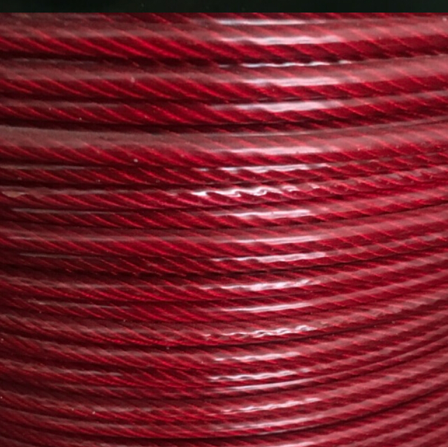 7*7 Filo in acciaio inossidabile rivestito in nylon in nylon rosso