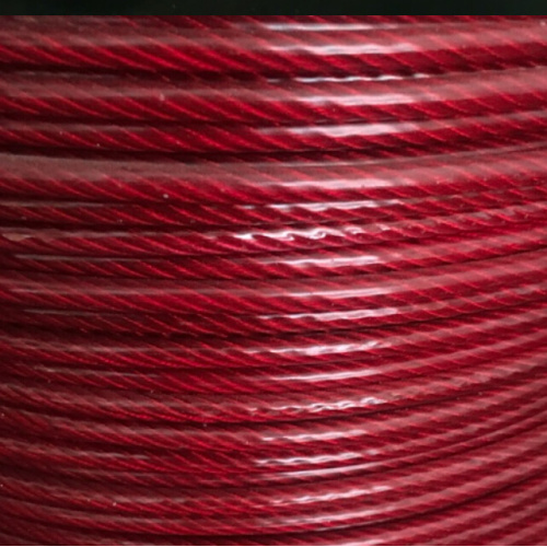 7*7 red nylon coated stainless steel wire rope