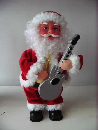 Dancing Musical Santa Claus plays Guitar