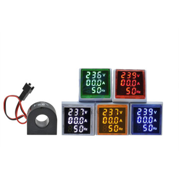 3-in-1 Digital Voltmeter Ammeter with Hertz Frequency and Signal Light