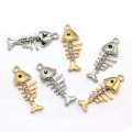 Gouden Argyric Kleuren Visgraten Charms Zee Dier Legering Strass Skelet Diy Craft Hanger Ketting Decor