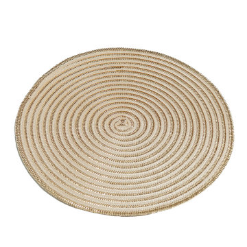 Sparkling Gold Round Placemats - Woven Table Decor for Weddings
