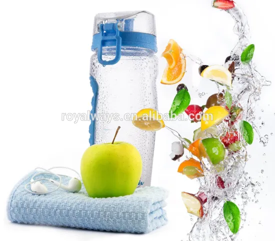 32oz Personalized outdoor single wall plastic sports bottle with fruit infuser