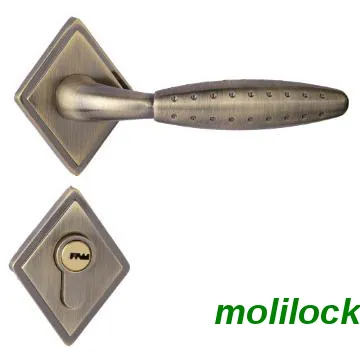 Door Locks with Antique Brass Finish, Aluminium Alloy