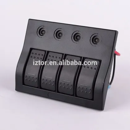 Waterproof 4 Gang LED carling Rocker Switch Panel