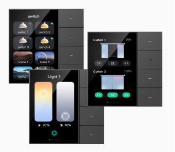 Tuya Smart Home wielofunkcyjny 4-drogowy przełącznik ścienny