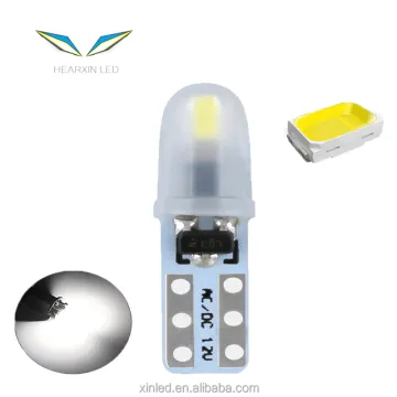 12V 3014 2SMD T5 LED Light Bulbs - Dashboard Speedometer, 12VAC Current White LED Car Light AC/DC Universal (2Pcs)