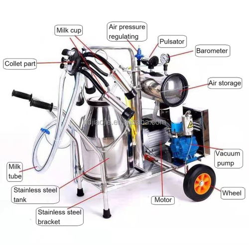 Portable Vacuum Milking Machine: Cow and Goat Farming Equipment for Dairy Farms