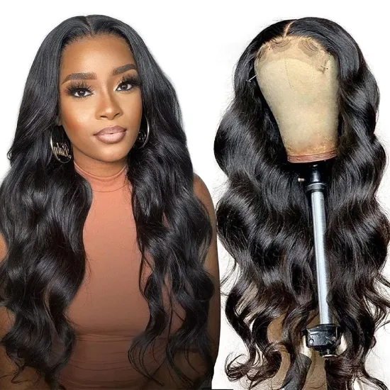Body Wave Lace Front Human Hair Wig Brazilian Virgin Human Hair Lace Frontal Wig Density Pre Plucked With Baby Hair Natural