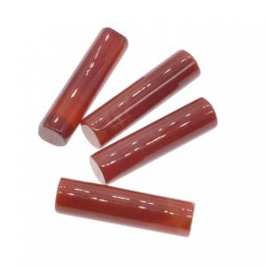 Perles cylindriques en chakra de cornaline rouge naturel 10x18mm
