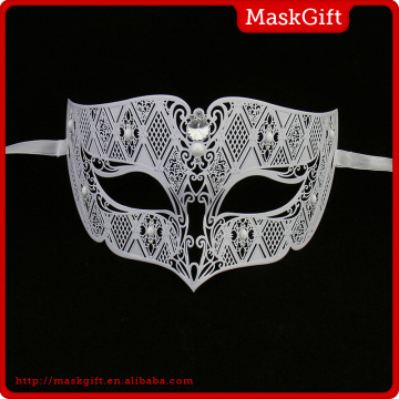 Popular Carnival party lady metal mask for dance MD008-WT