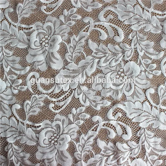 White High Quality African Swiss Voile Lace in Switzerland Factory