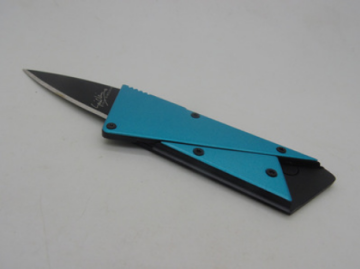 Blue Credit Card Knife,Folding Safety tactical Knife Pocket Camping Hunting knife
