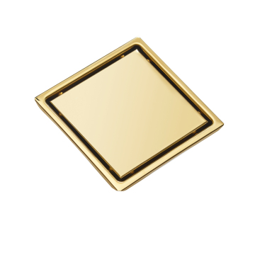 Brass Bathroom Drain Tile Insert - Invisible Square Floor Drain with Strainer