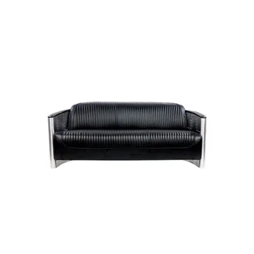 Aviator Aluminium Tomcat 3 Seater Leather Sofa