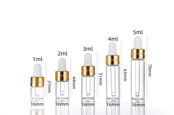 Clear Glass Dropper Bottle for Oils