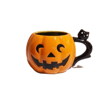 Pumpkin Shape Ceramic Mugs - Factory Creative Halloween Theme Cups