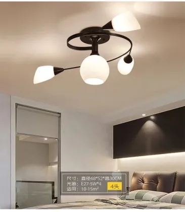 Nordic Minimalist Modern Pastoral Art Children's Lamp for Bedroom Chandeliers