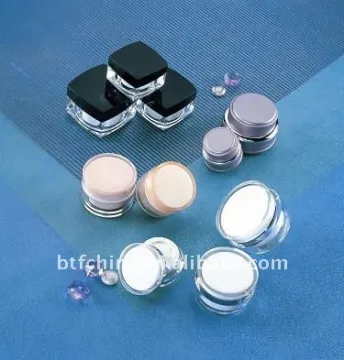 cream acrylic jar