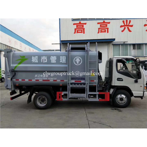 Side Loading Restaurant Waste Refuse Collection Truck