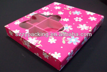 12 PCS packing chocolate box with transparent window