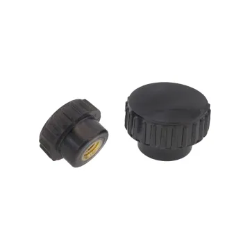 Black Bakelite Knurled Knob - High Quality Small Screw Plastic