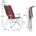 Muebles para acampar al aire libre silla plegable de aluminio ajustable