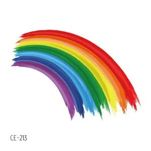 Rainbow Waterproof Temporary Tattoos: Heart Love & Stripes Body Paints