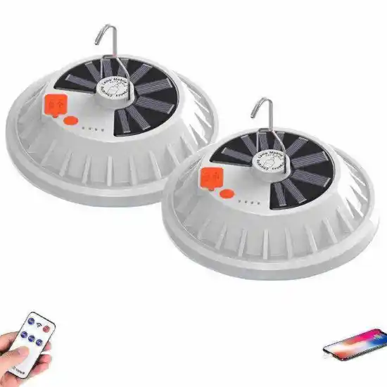 Portable Solar Camping Lantern: Waterproof, Rechargeable LED Emergency Light