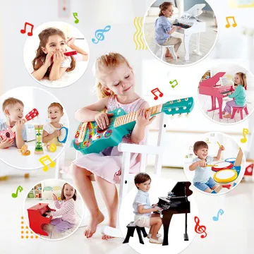 Wooden Percussion Tambourine Xylophone - Preschool Educational Musical Toy for Kids