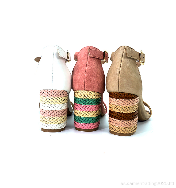 Sandalias de color personalizadas zapatos de mujer de estilo romano