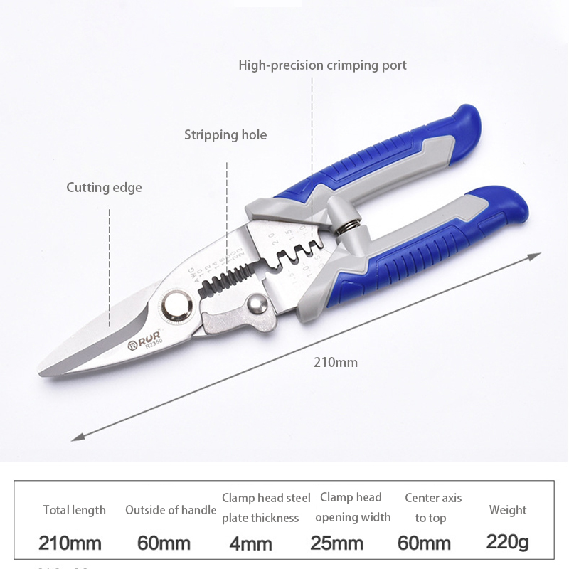 Factory Outlet  Manual Crimping Hand Tool Wire Stripper Plier Multifunctional Cable Cutting Pliers