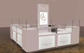 High end quality retail wood showcase