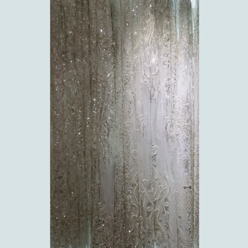 Glitzerperlen Tüll Perle bestickte Netzstoff Stoff
