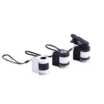 Tragbares Mini -LED -HD UV Acryl 50x Loupe Lupe Mikroskop für Münzen Briefmarken Schmuck