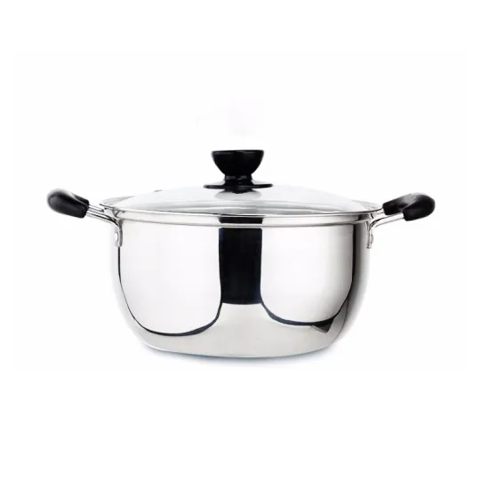 Double Ear Milk Stainless Steel Soup Sauce Pot