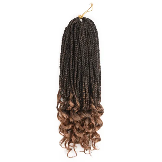 18 Inch Popular Curly End 3D Split Twist 100% Synthetic Hair Box Braid Crochet