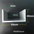 extruded aluminium special profile 6063 aluminium u profile