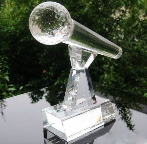 2016 elegant shape crystal trophy with voice tube
