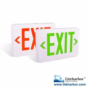 Acceptable 2.0 watts at 120V Emergency exit light only sign led abs housing single faces green lettter