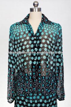 Woven ladies longsleeve shirt