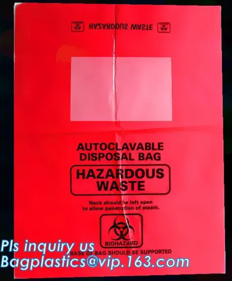 Sac autoclavable Biohazard, health and safety, autoclave and closing, airtight bag, Minigrip bags, Adhesive waste bagsIsotherm b