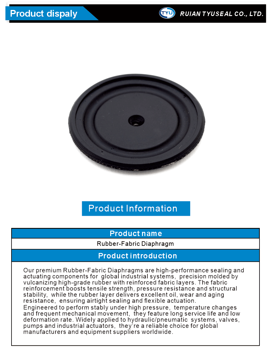 Rubber-Fabric Diaphragm Seal