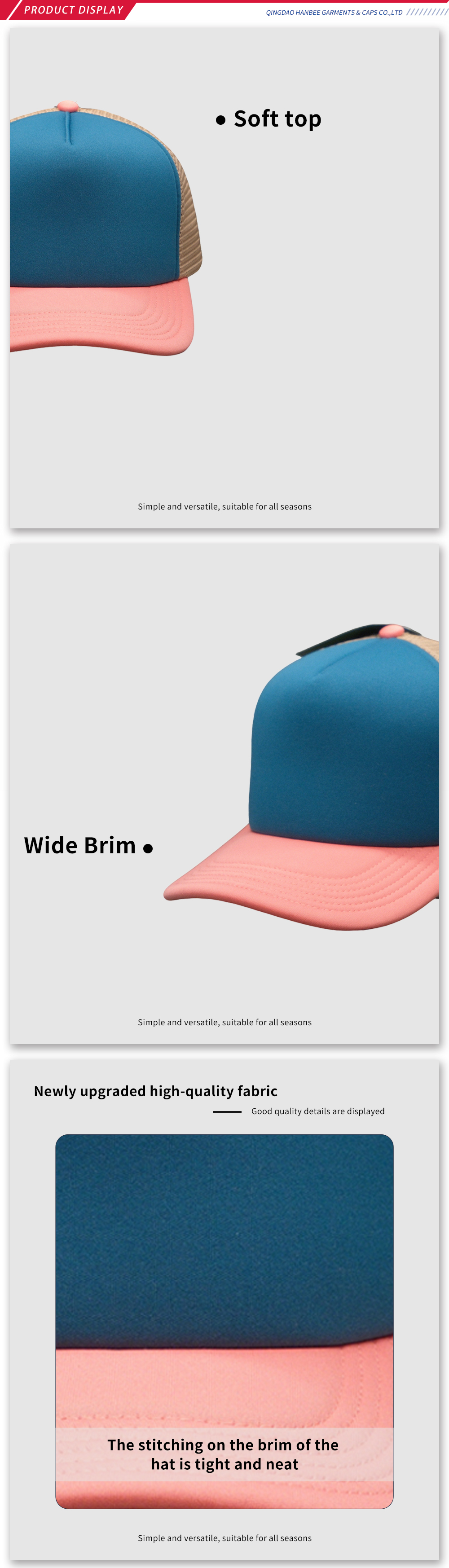Stylish Color Block Baseball Cap with Breathability