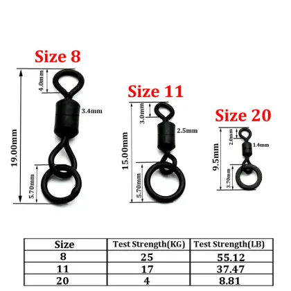 Carp Fishing Micro Hook Ring Swivel Flexi Accessories
