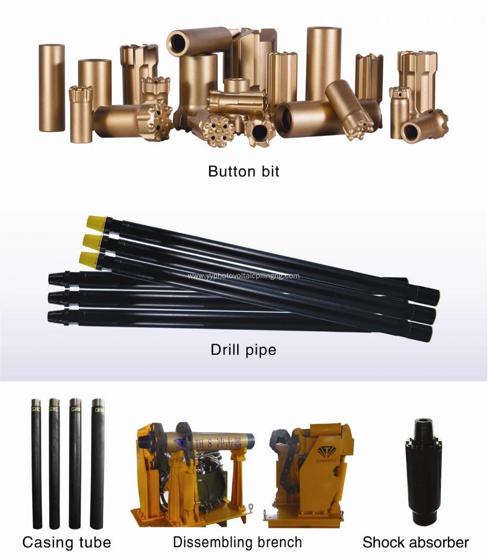 Top hammer casing system drilling tools