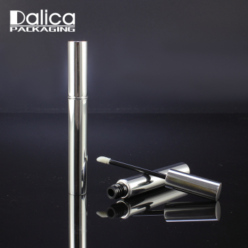 Shiny Silver Aluminum Lip Gloss Tube - 6ml Plastic Cosmetic Packaging