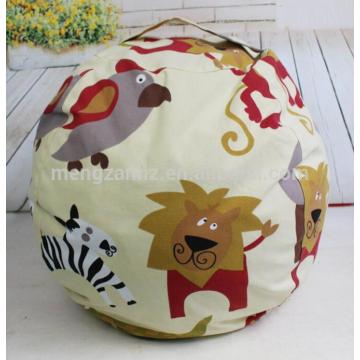 Cubby Cartoon Canvas Fabric Stuffed Animal Beanbag Cover